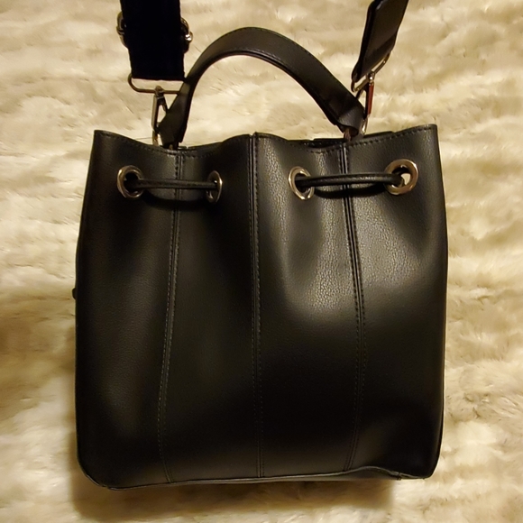 Zara Handbags - Zara black faux leather crossbody bag